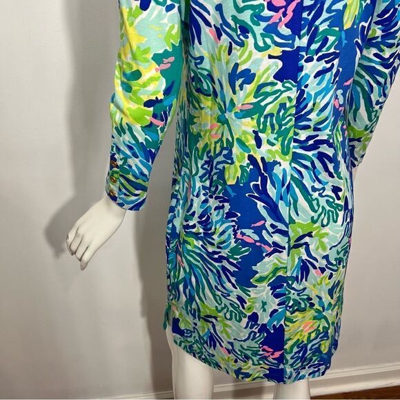 Lilly Pulitzer Riva Dress in‎ Wade and Sea Blue Print - M - Picture 12 of 16